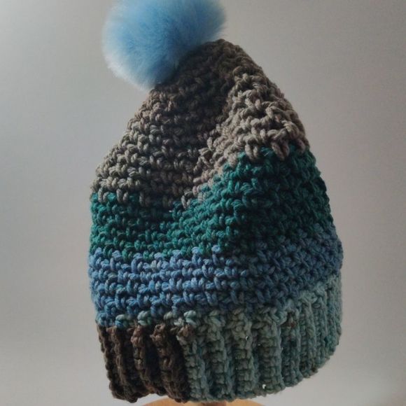 Knitted Yarn Nice Warm Beanie‎ with Fuzzy Ball on Top Hat main image 8